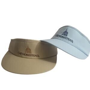 Vtg Homestead Golf Course  Visor hats (2) Resort